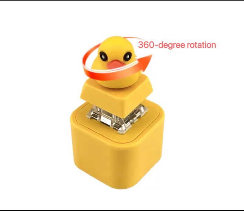Spinning Quack Duck Keychain&FrogCroaking Realistic Sound Fidget Toywith liahts Durable ABS PlasticConstruction for Adults Kids FocusRelaxation Stress Relief