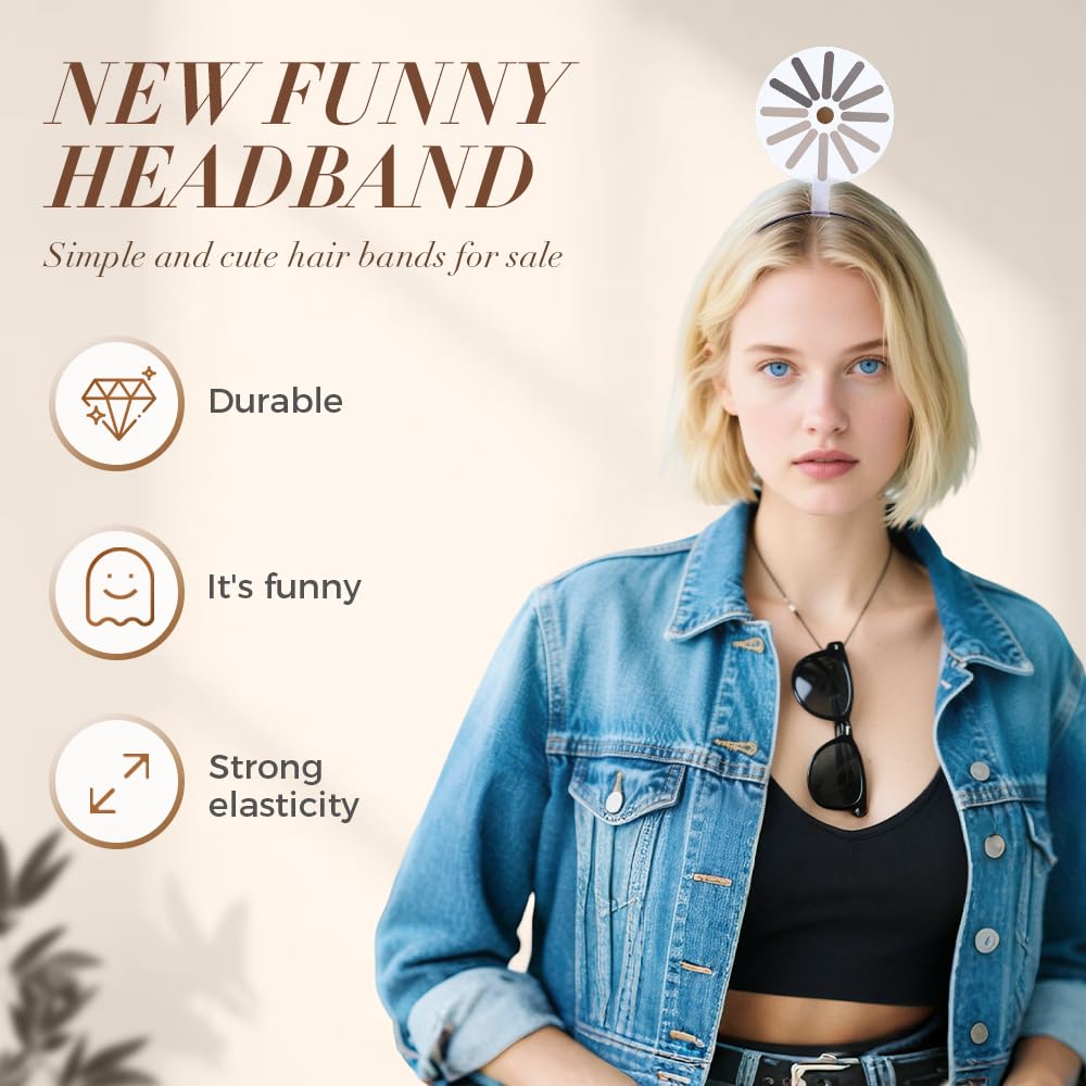 Brain Loading Headband, 2025 New Loading Creative Headband/Hairpin for Daily Wear and Makeup, Fun & Unique Brain Loading Headbands for Women Men Everyday Style