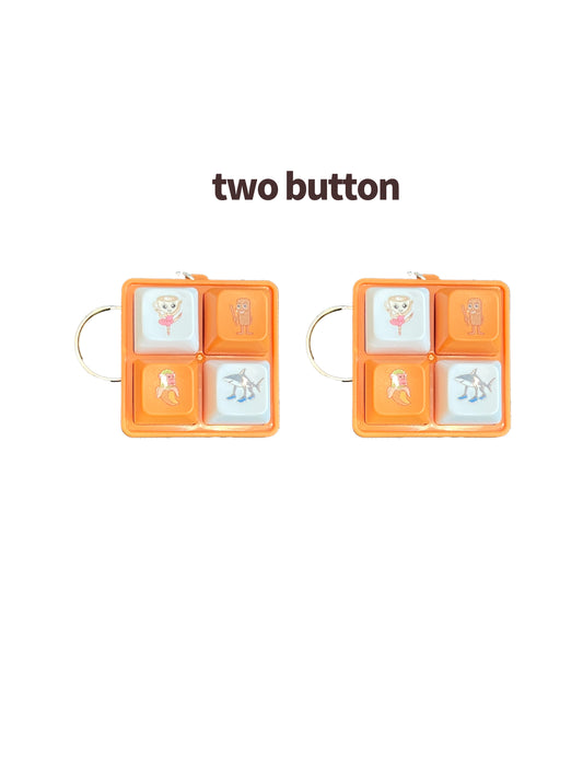 Tung Tung Sahur Fidget Keychain - Italian Voice Fidget Toy with LED-Light Portable & Compact Design for Adults Kids Stress Relief Gift