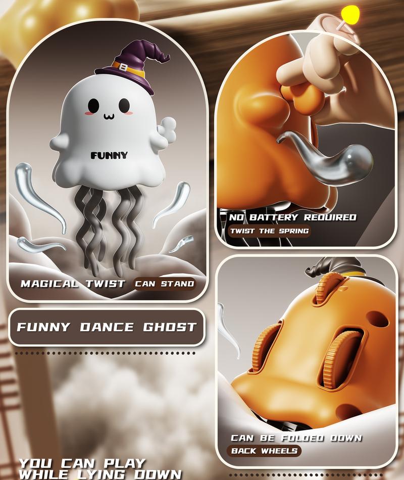 New Arrival Halloween Twist Ghost Wind Up Toy Magical Dancing Funny Gift