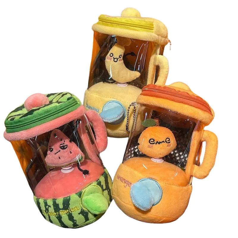 Carrot blender plush juicer, pull ropeautomatically rotates soft plush,blender can hold candy, can hangbackpack and birthday gift