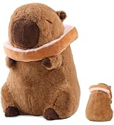 Capybara Plush Cute Capybara Stuffed Animal Kawaii Plush with Strawberry Hat Capybara Gifts Cute Plush Pillow Birthday for Boys Girls 9 Inch