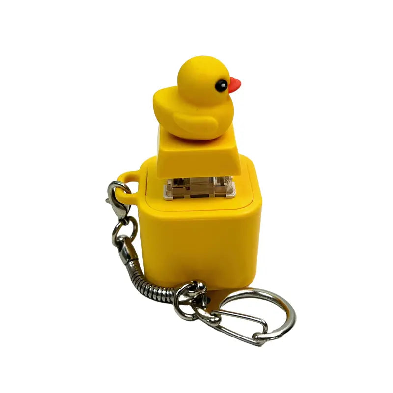 Spinning Quack Duck Keychain&FrogCroaking Realistic Sound Fidget Toywith liahts Durable ABS PlasticConstruction for Adults Kids FocusRelaxation Stress Relief