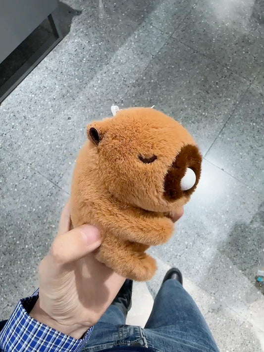 Capybara Plush Cute Stufffed Keychain Funny Squeeze Dolls Bag Accessories Pop Bubble Sound & Stress Relief Gifts for Women
