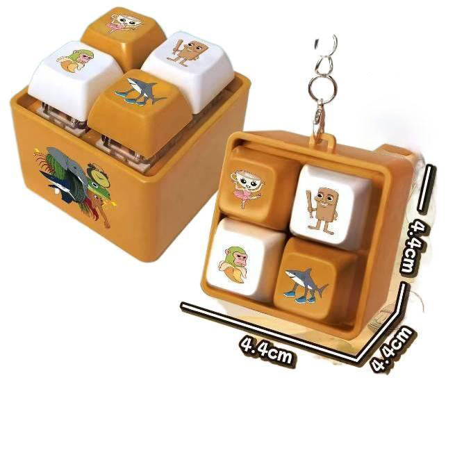 Tung Tung Sahur Fidget Keychain - Italian Voice Fidget Toy with LED-Light Portable & Compact Design for Adults Kids Stress Relief Gift