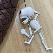 2 Pieces Skeleton Toys Children's Food Toy Skeleton with Removable Joints Decoration Outdoor Decoration Skull Decoration Role Play Toy Outdoor Toy Ghost Decoration Skull Toy Prop Pull Halloween Pendant