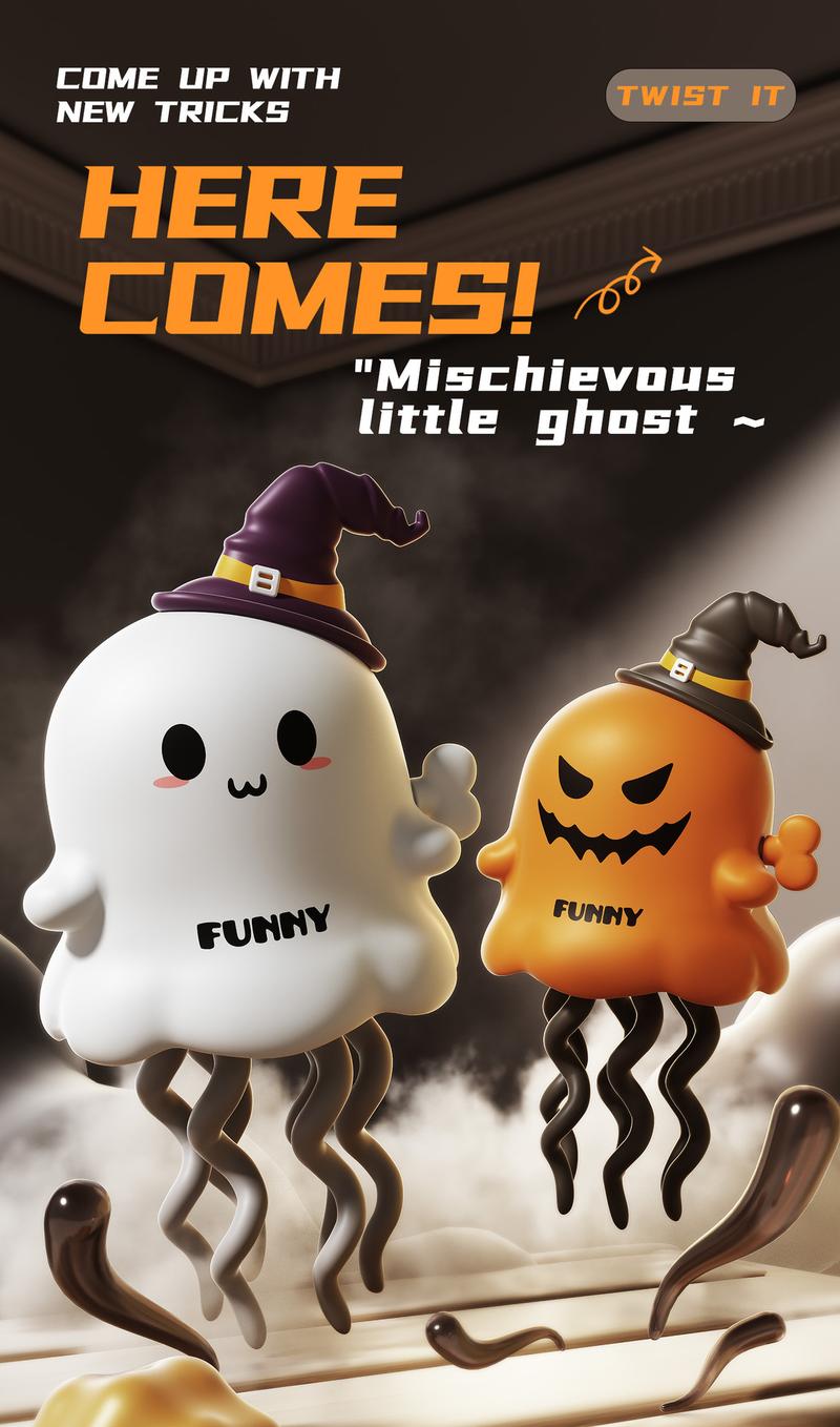 New Arrival Halloween Twist Ghost Wind Up Toy Magical Dancing Funny Gift