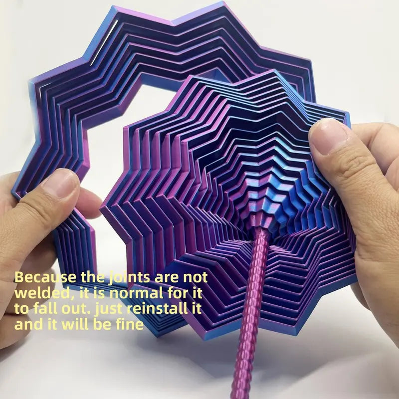 Sensory Fidget Star with Handle – Hypnotic Visual & ASMR Sound Stress Relief Toy