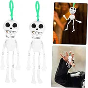 2 Pieces Skeleton Toys Children's Food Toy Skeleton with Removable Joints Decoration Outdoor Decoration Skull Decoration Role Play Toy Outdoor Toy Ghost Decoration Skull Toy Prop Pull Halloween Pendant