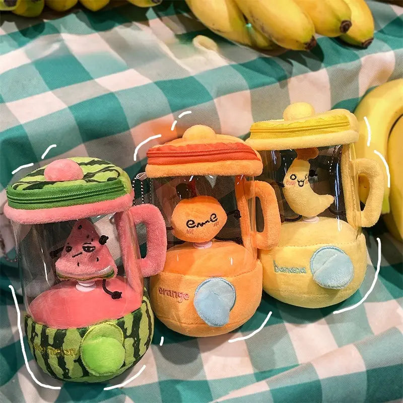 Carrot blender plush juicer, pull ropeautomatically rotates soft plush,blender can hold candy, can hangbackpack and birthday gift